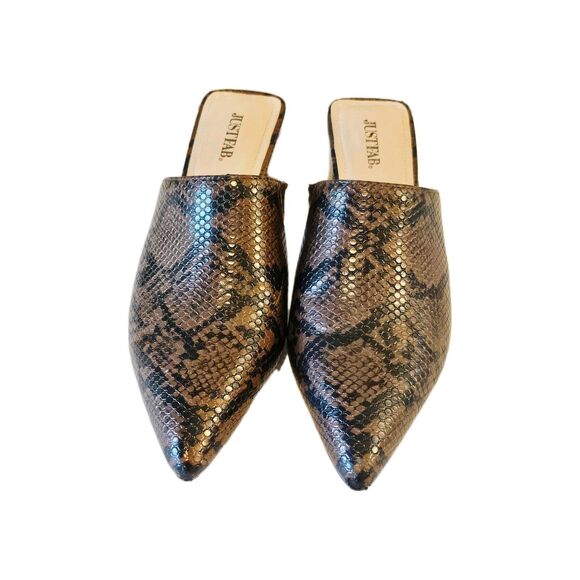 Just Fab Women's Brown Shoes Size 8 Snake Print - Picture 5 of 5